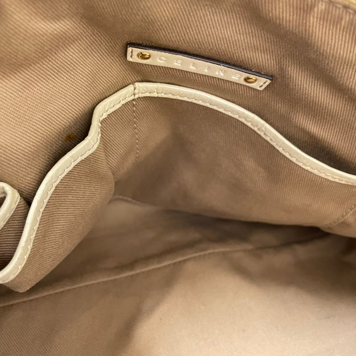 Celine Beige Fabric Vintage Blason ONE Tote Bag KC-ST-0078 (V3510813)