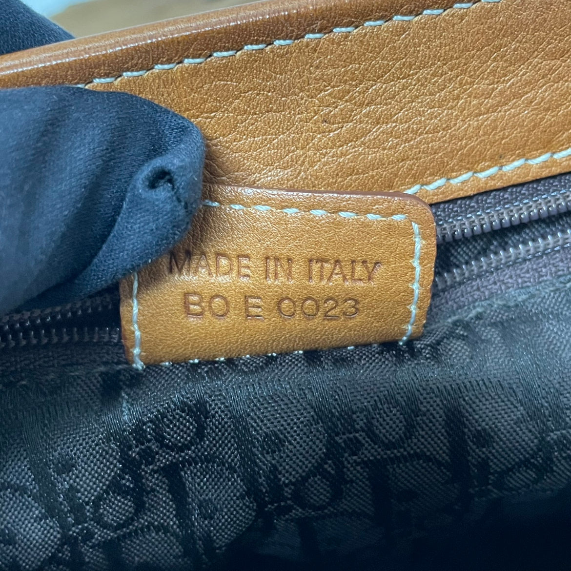 Dior Brown Leather Calfskin Saddle Top Handle Satchel ONE Shoulder Bag BO E 0023 (V5210909)