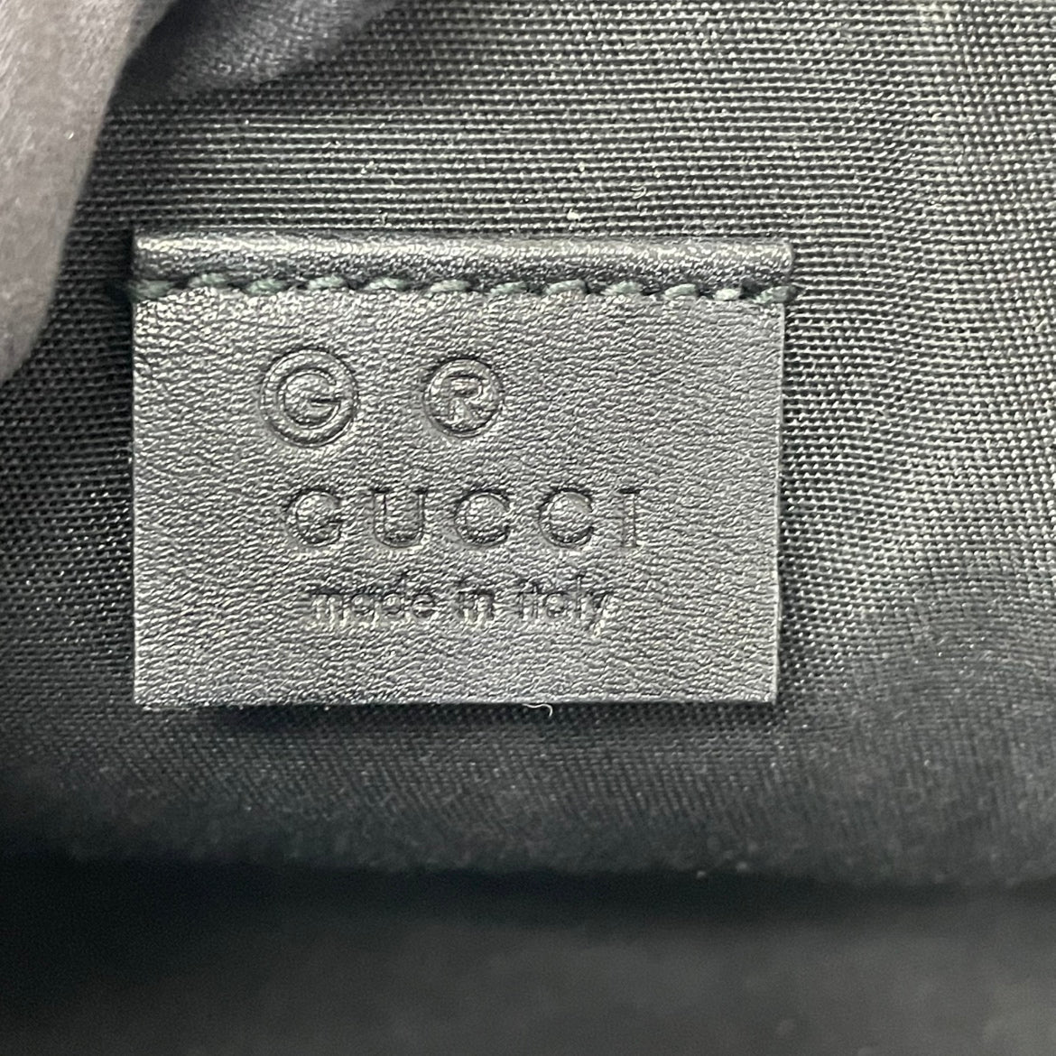 Gucci Black Leather GG Soho Cosmetic Mini Pouch 449893 (V725911)