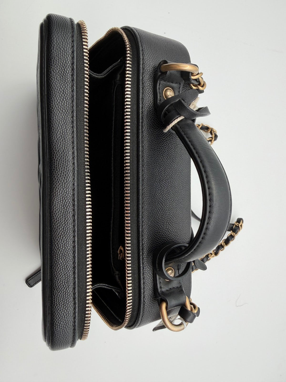 Chanel Caviar Camera Bag - open
