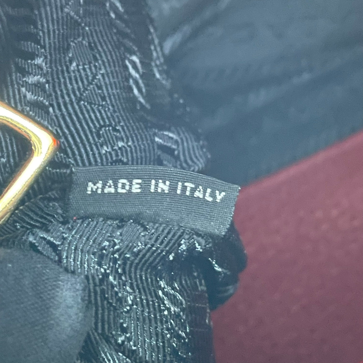 Prada Red Leather Gold Logo Detail Vitello Daino Square ONE Crossbody Bag 1BH050 (V165907)