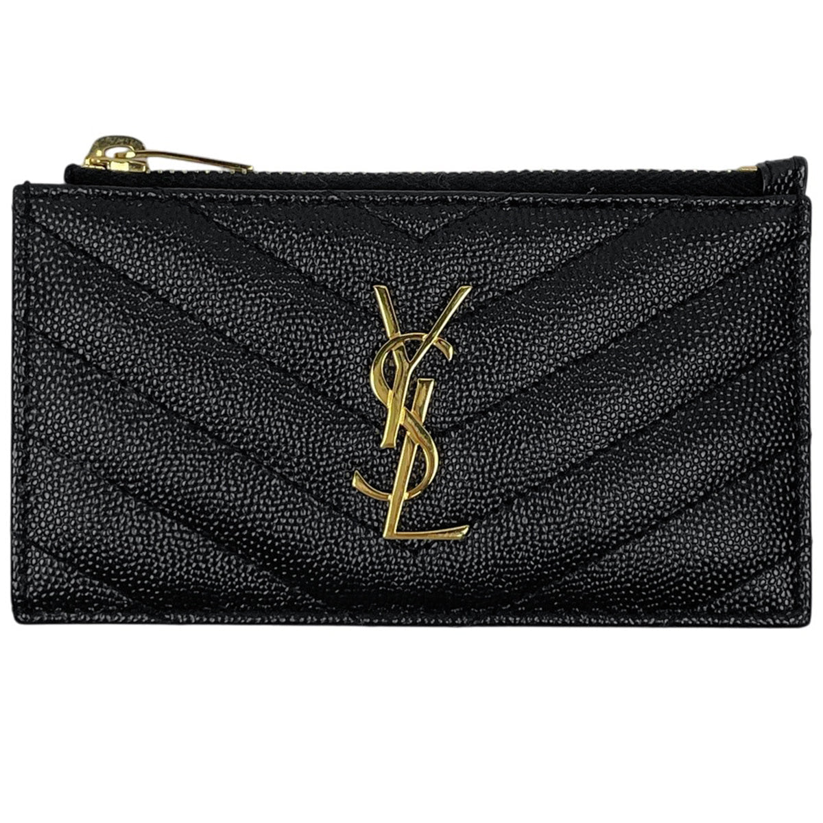 Saint Laurent Monogram Fragment Zip Card Case (JP)