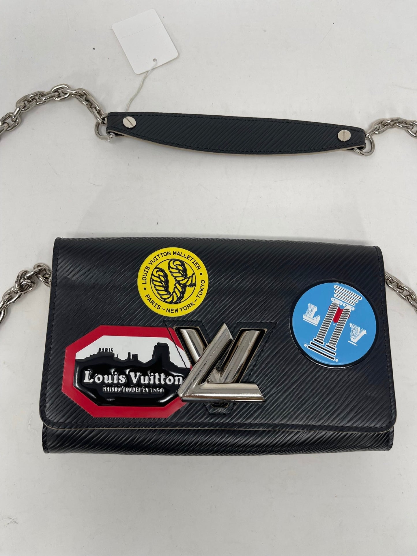 LV Epi Travel Stickers Twist Shoulder Bag