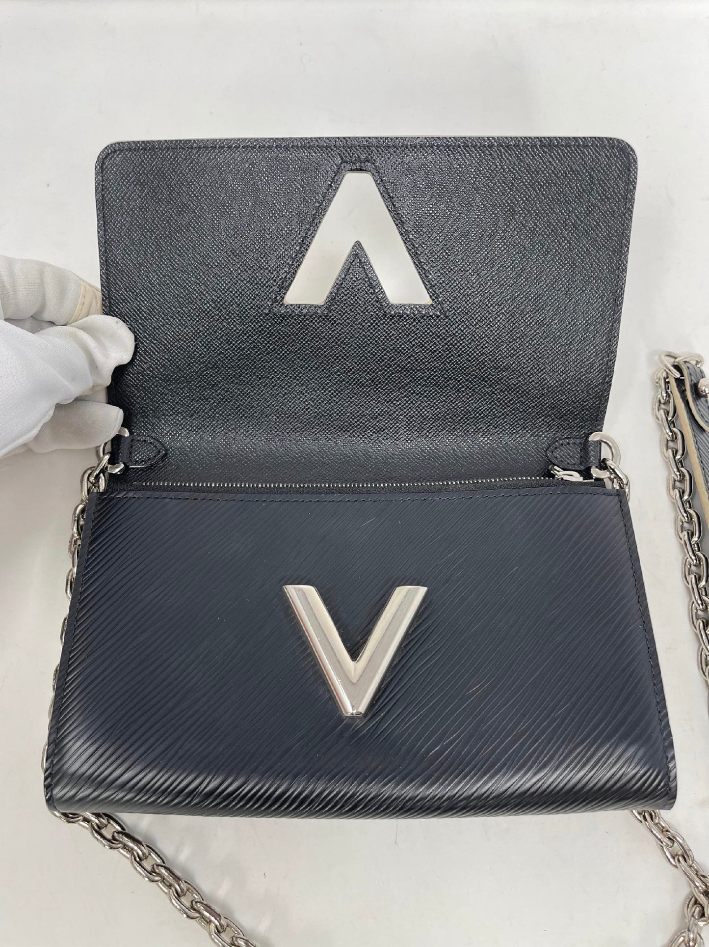 LV Epi Travel Stickers Twist Shoulder Bag