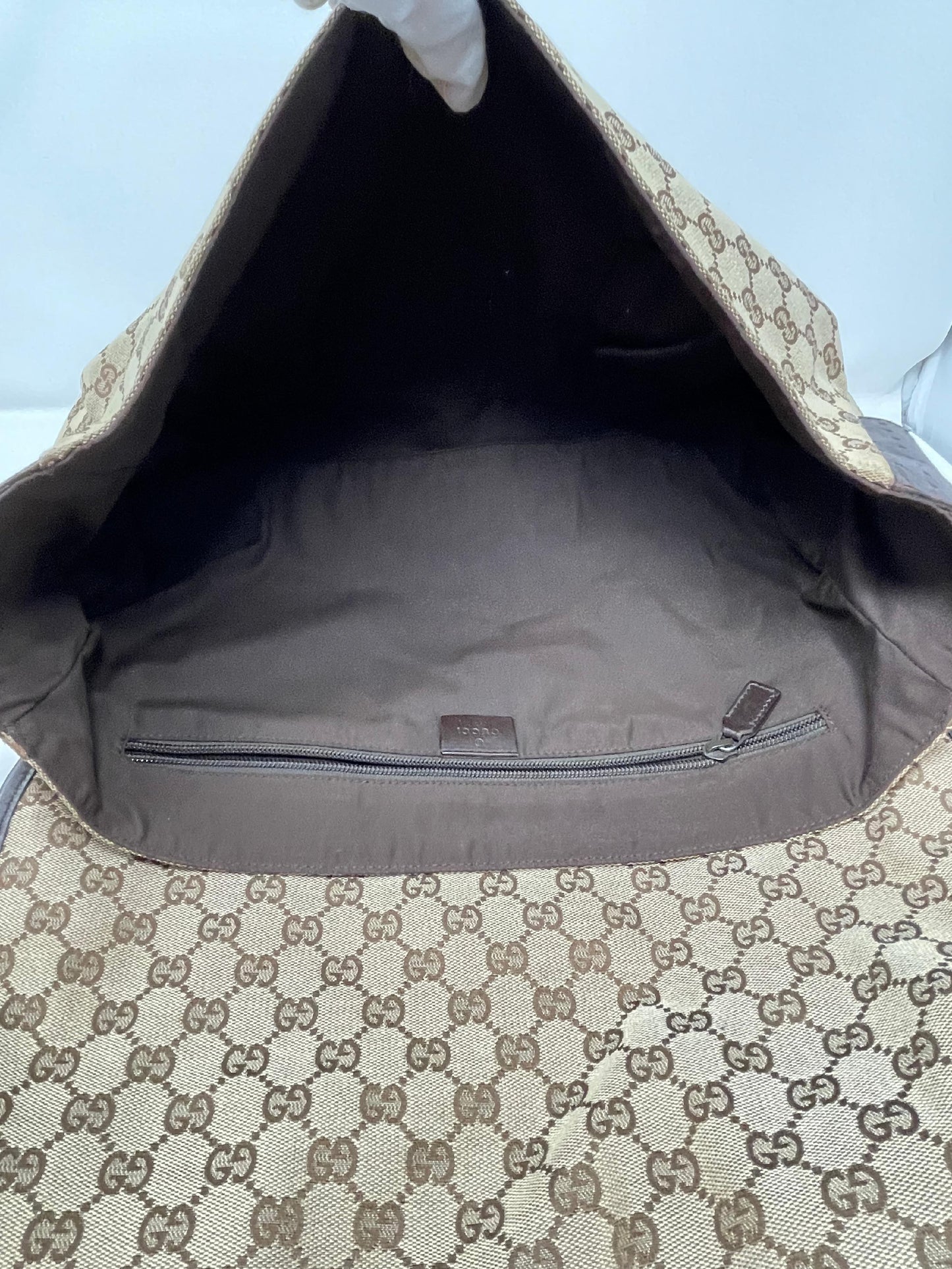 Gucci Canvas Messenger Bag with Double Strap
