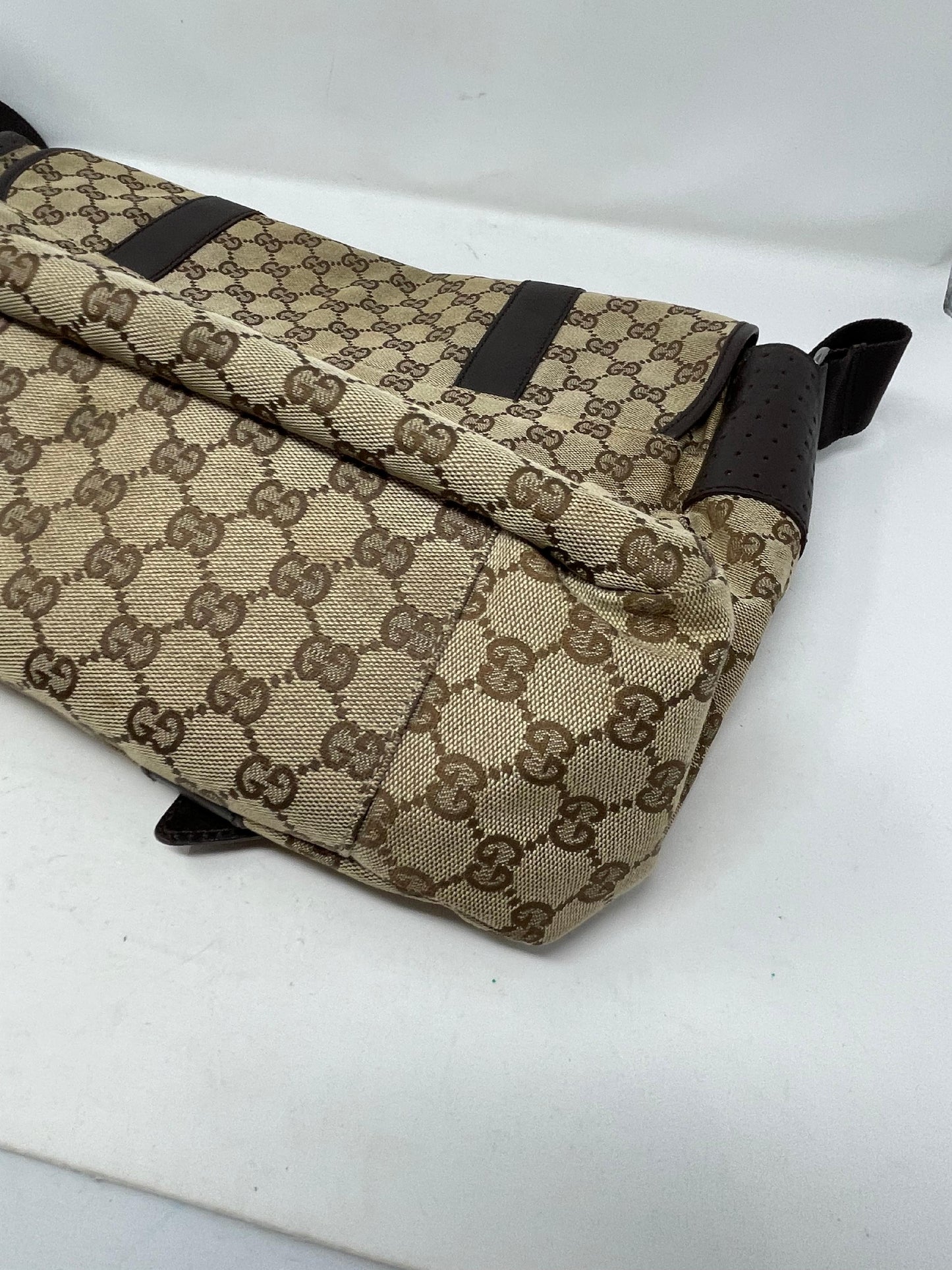 Gucci Canvas Messenger Bag with Double Strap