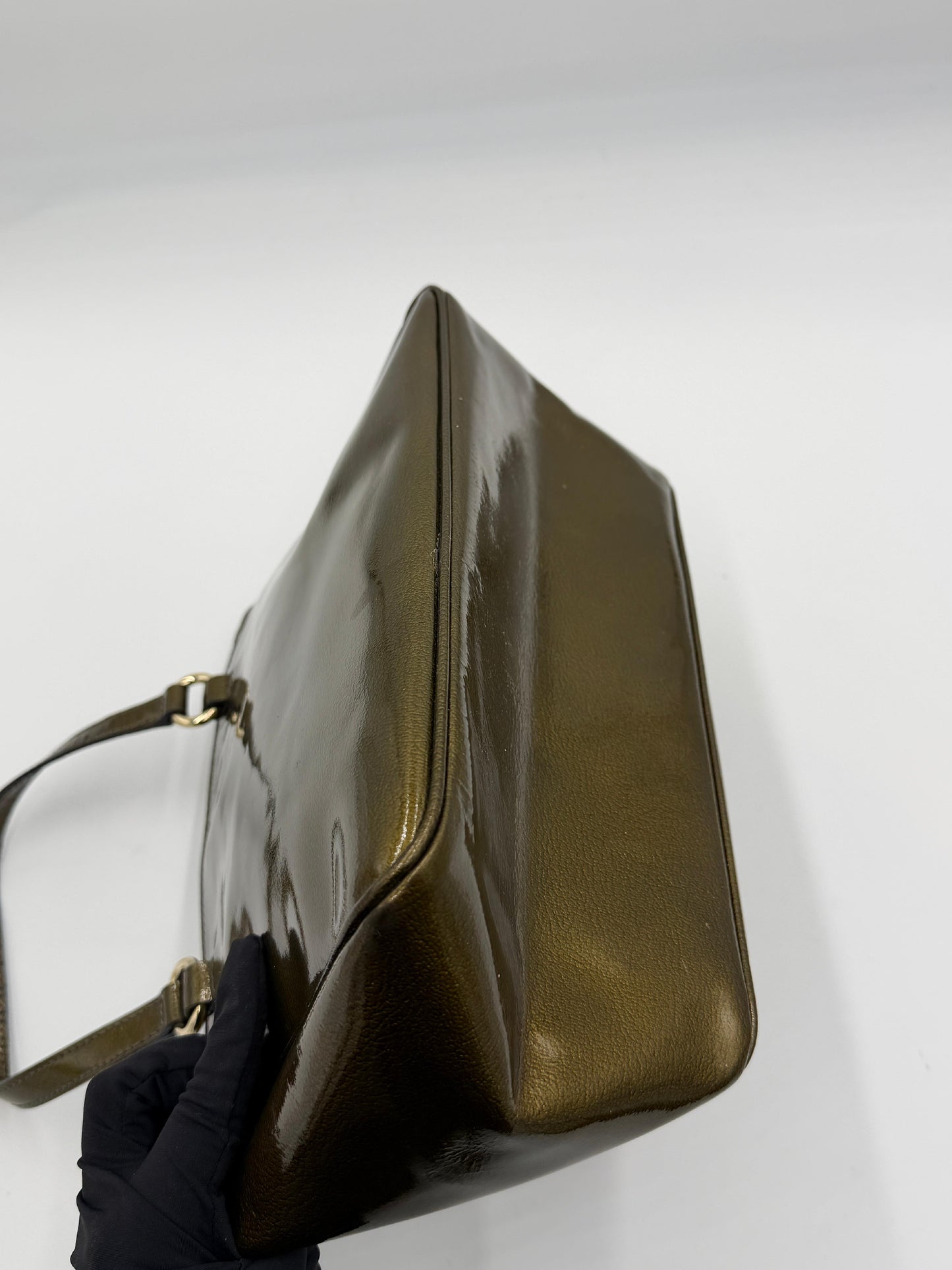 Celine Triomphe Patent Leather Handbag