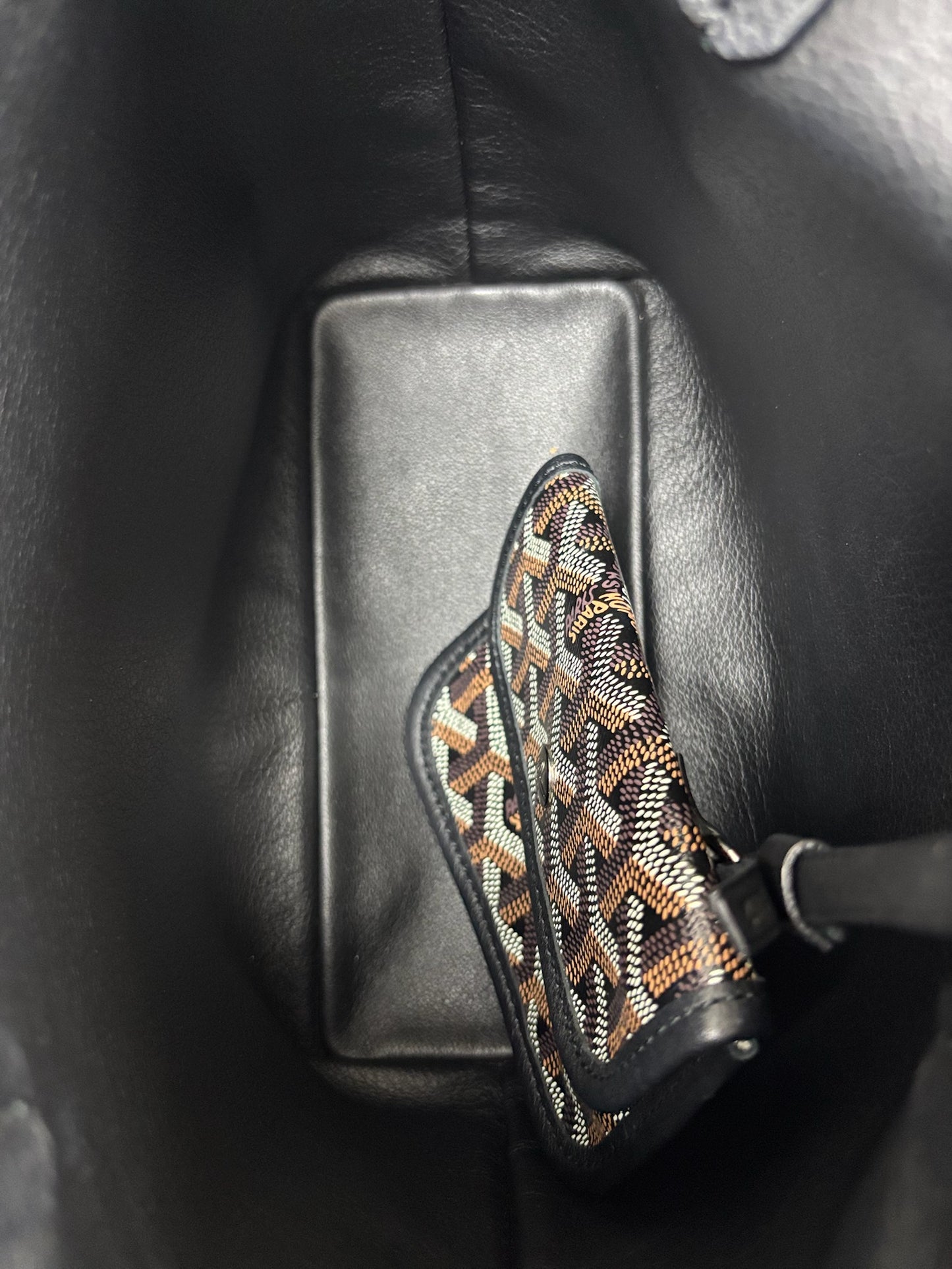 Goyard Black Goyardine Anjou Mini Bag
