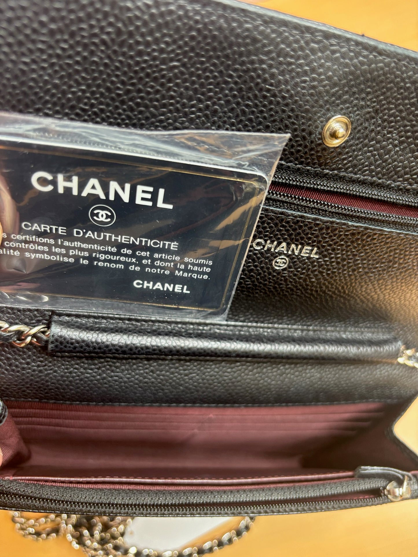 Chanel Caviar Leather Wallet on Chain