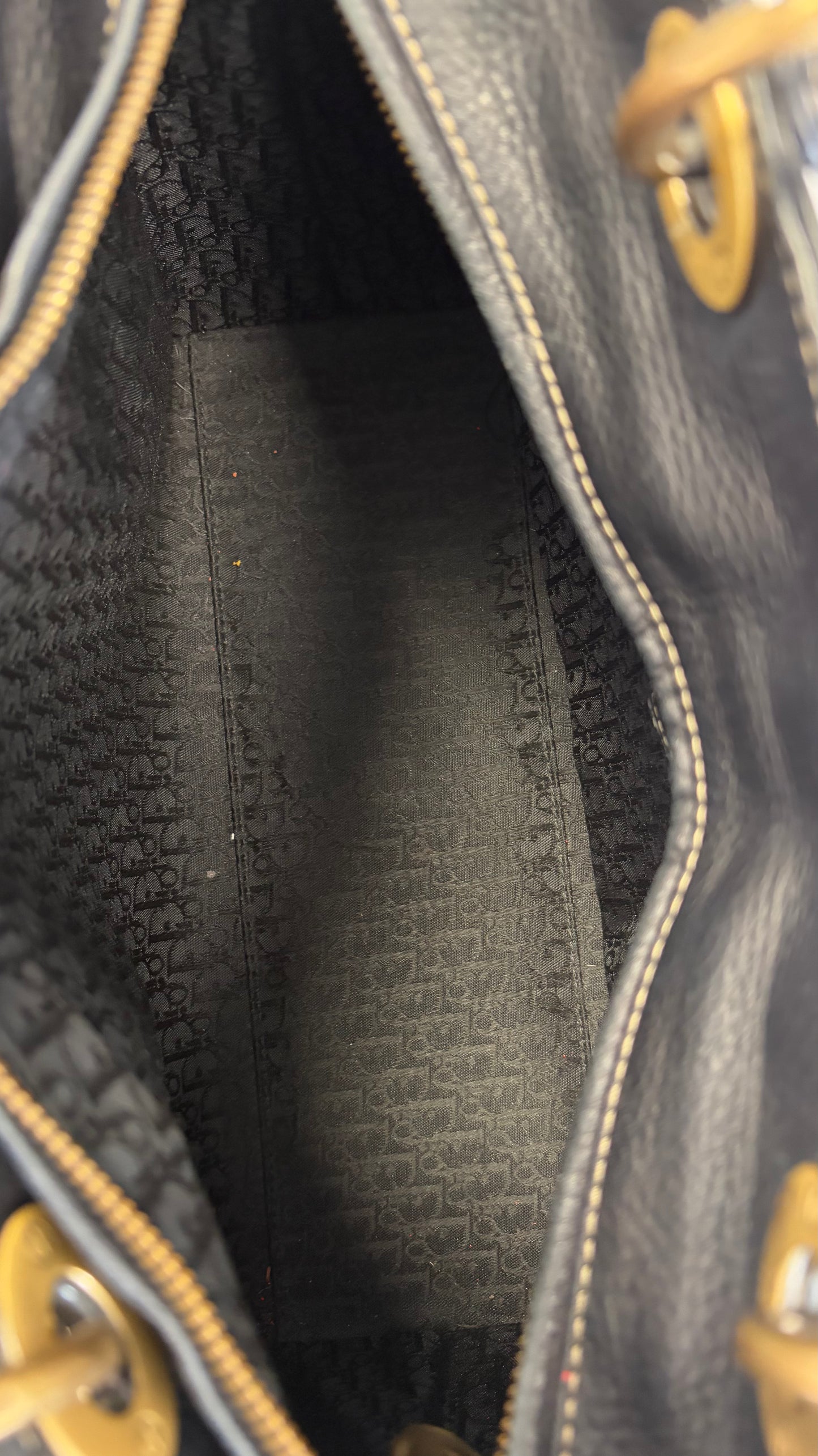 Christian Dior Black Leather Large Lady Dior