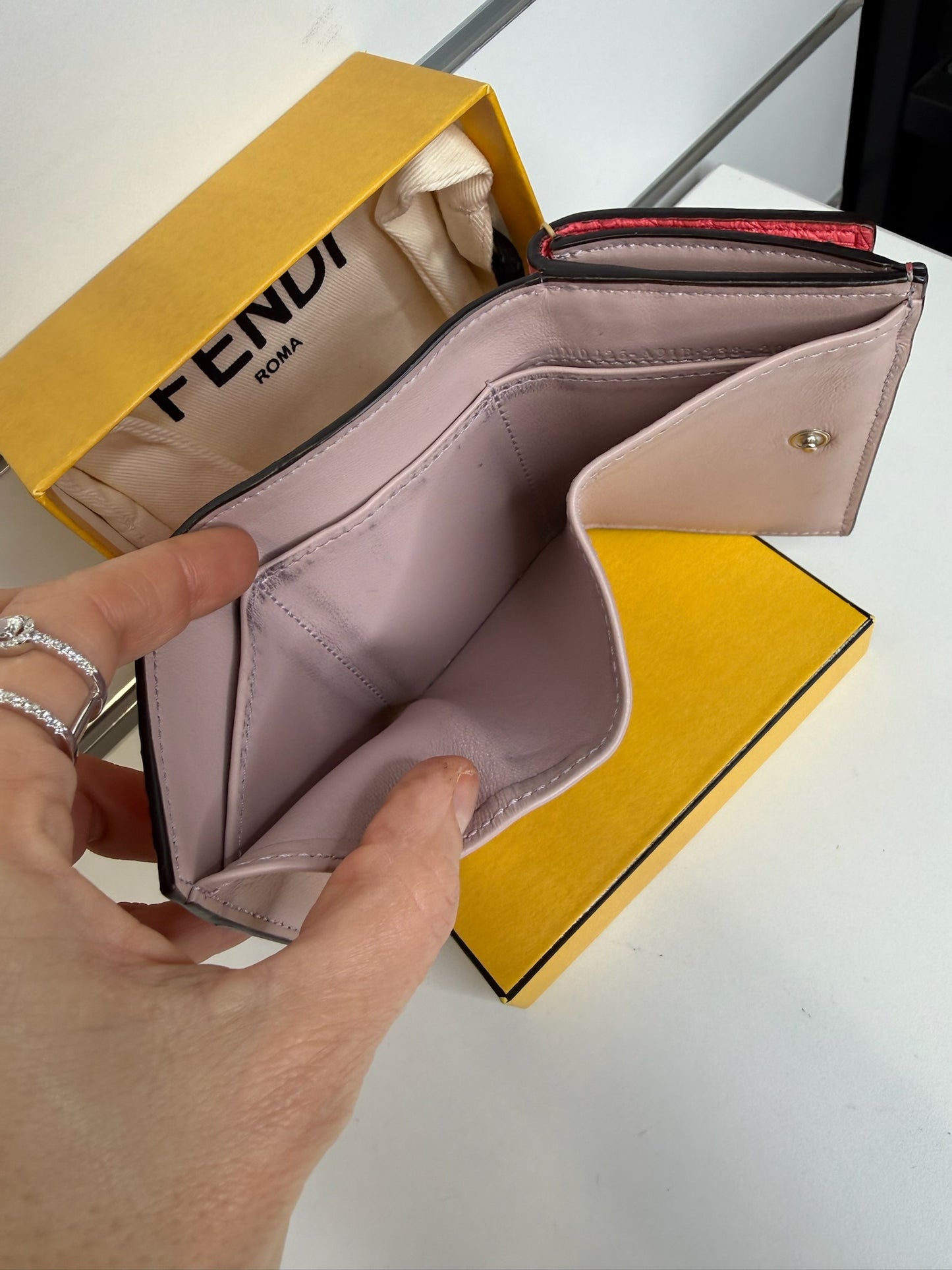 Fendi Peekaboo Micro Trifold Wallet K96