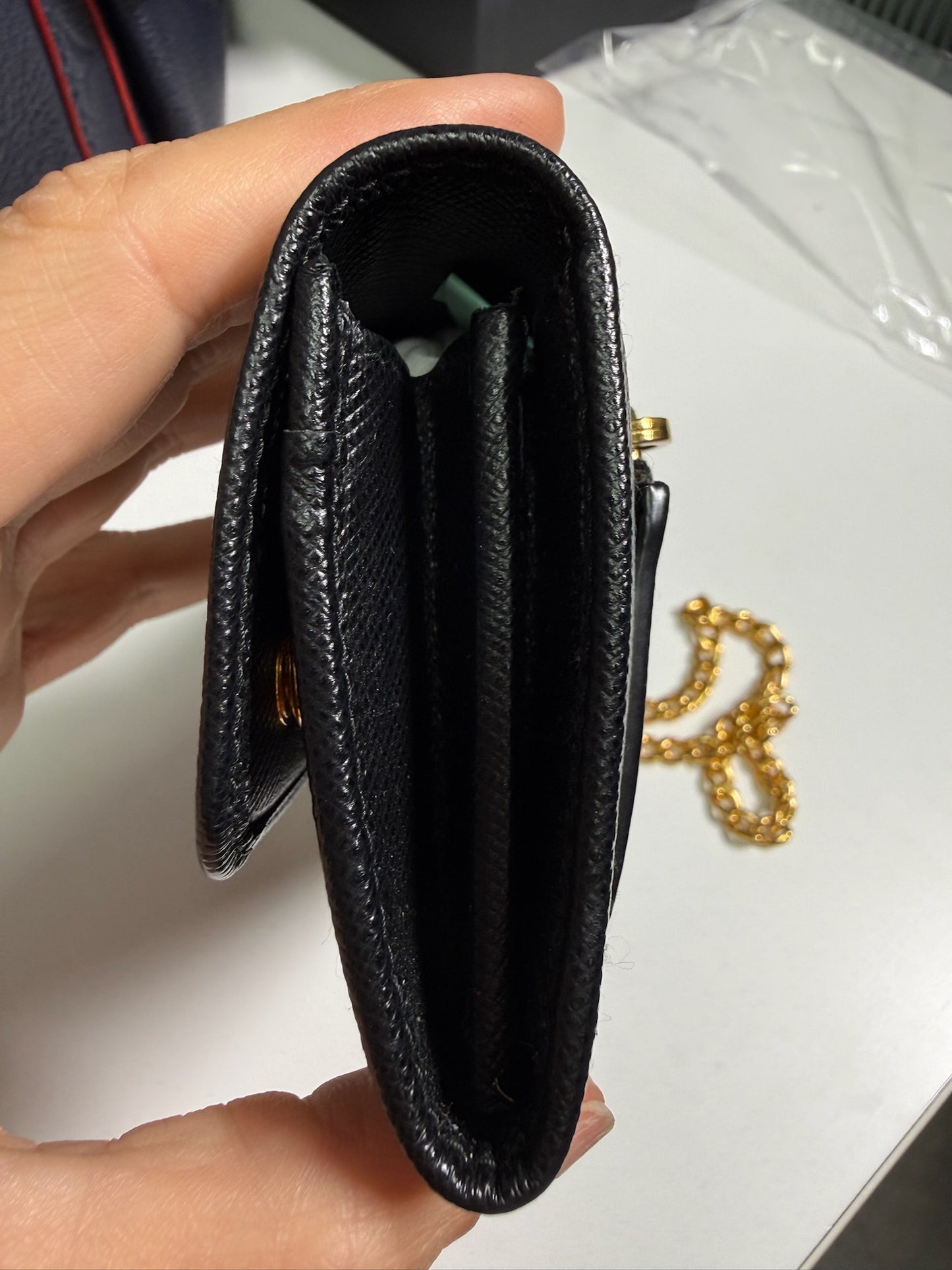 Prada Saffiano Leather Wallet on Chain