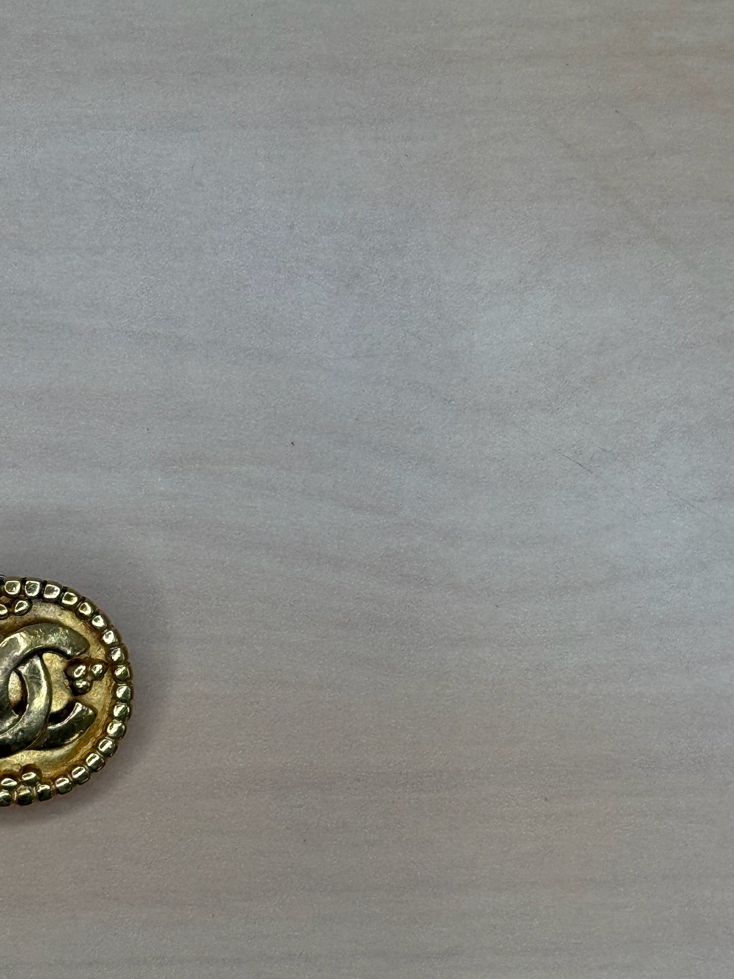 Chanel CC Button Earrings