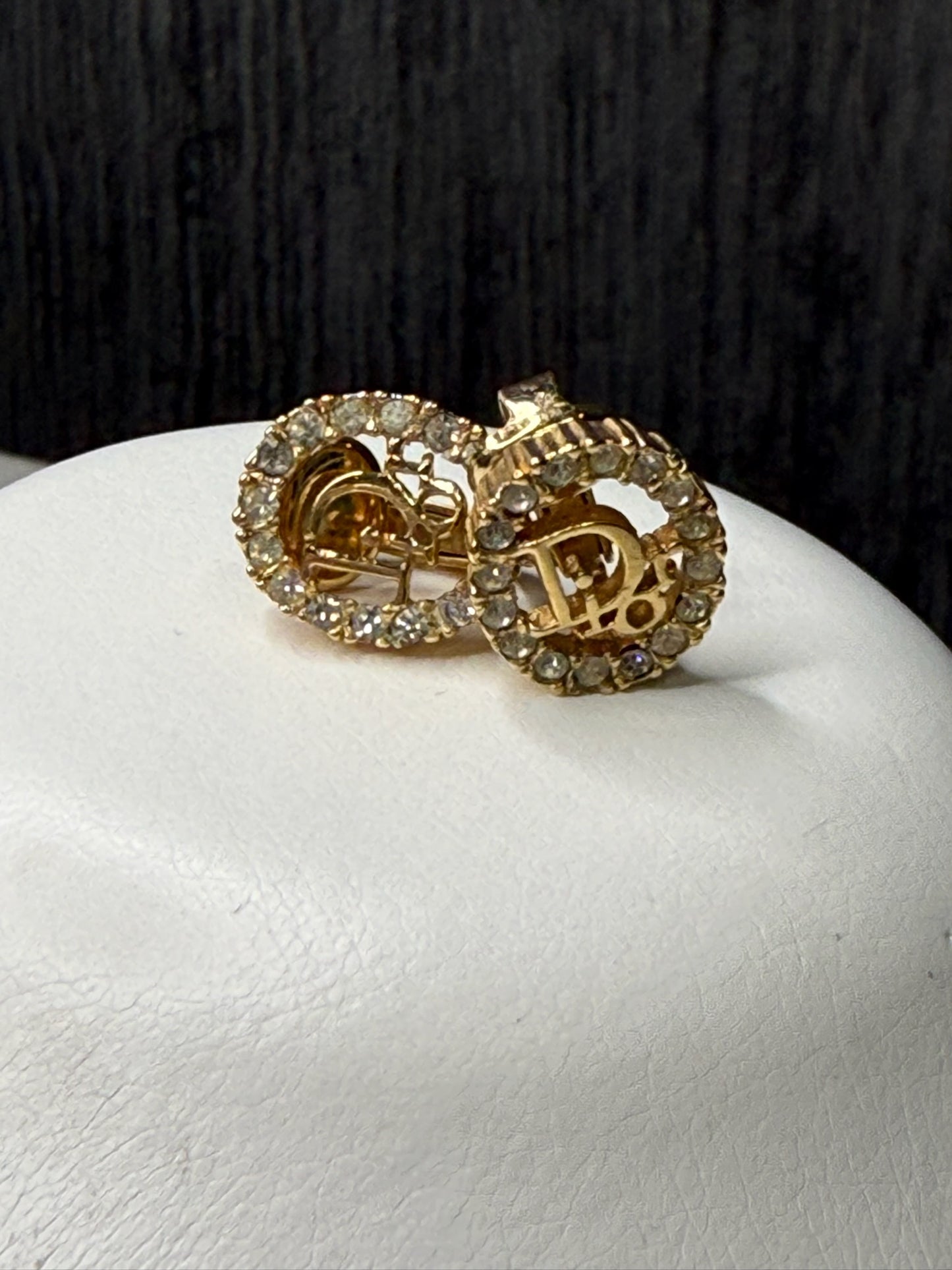 Vintage Christian Dior Logo Clip Earrings (JP)