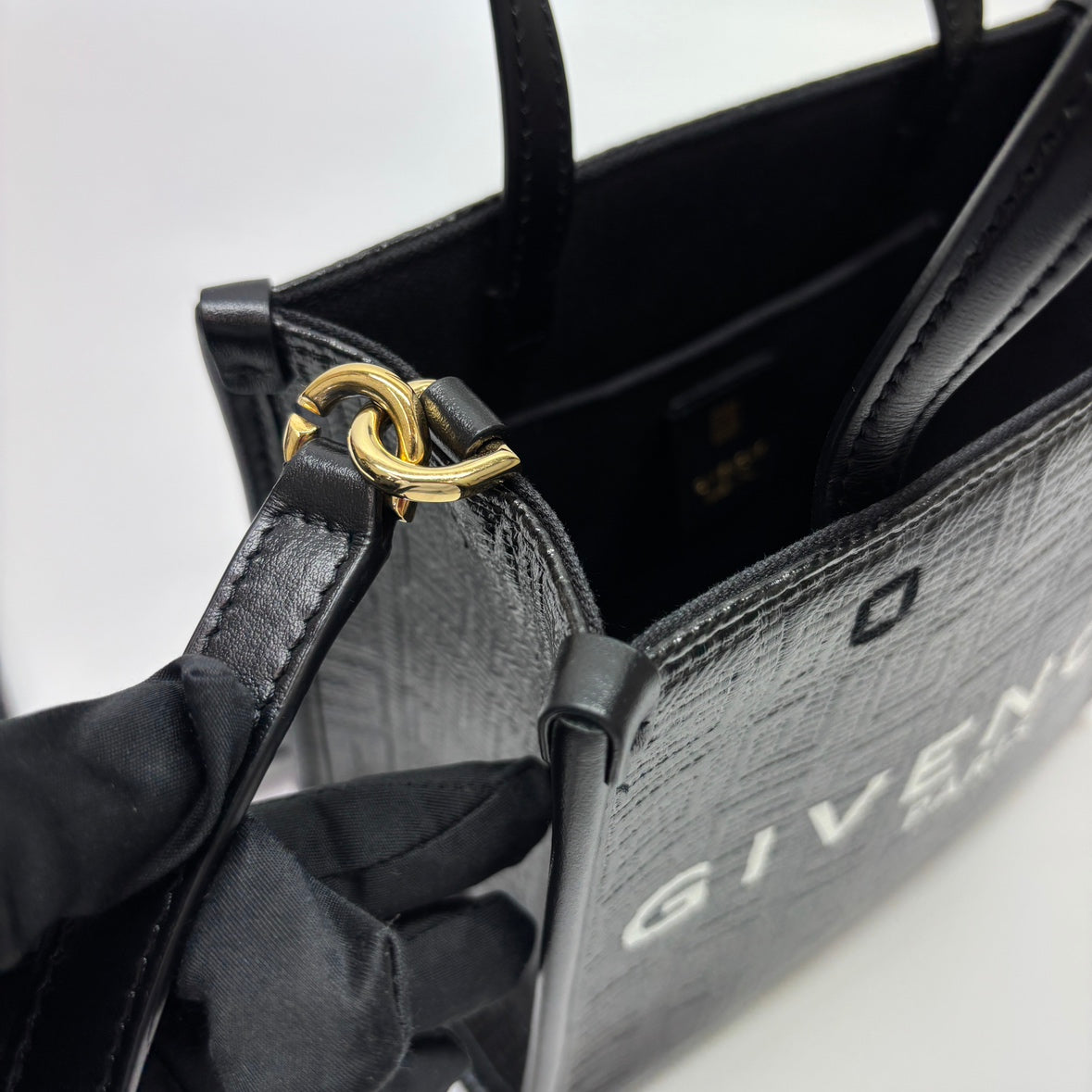 Givenchy Black PVC 4G Coated Mini Tote Bag BB50N0B1GT (B07975723P)