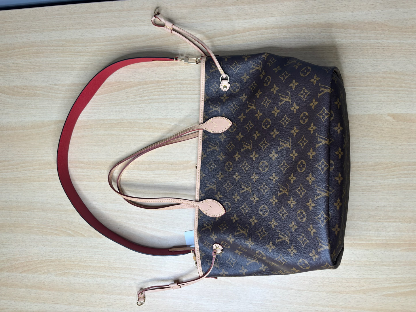 Louis Vuitton Neverfull bandouliere Monogram Canvas Tote K59