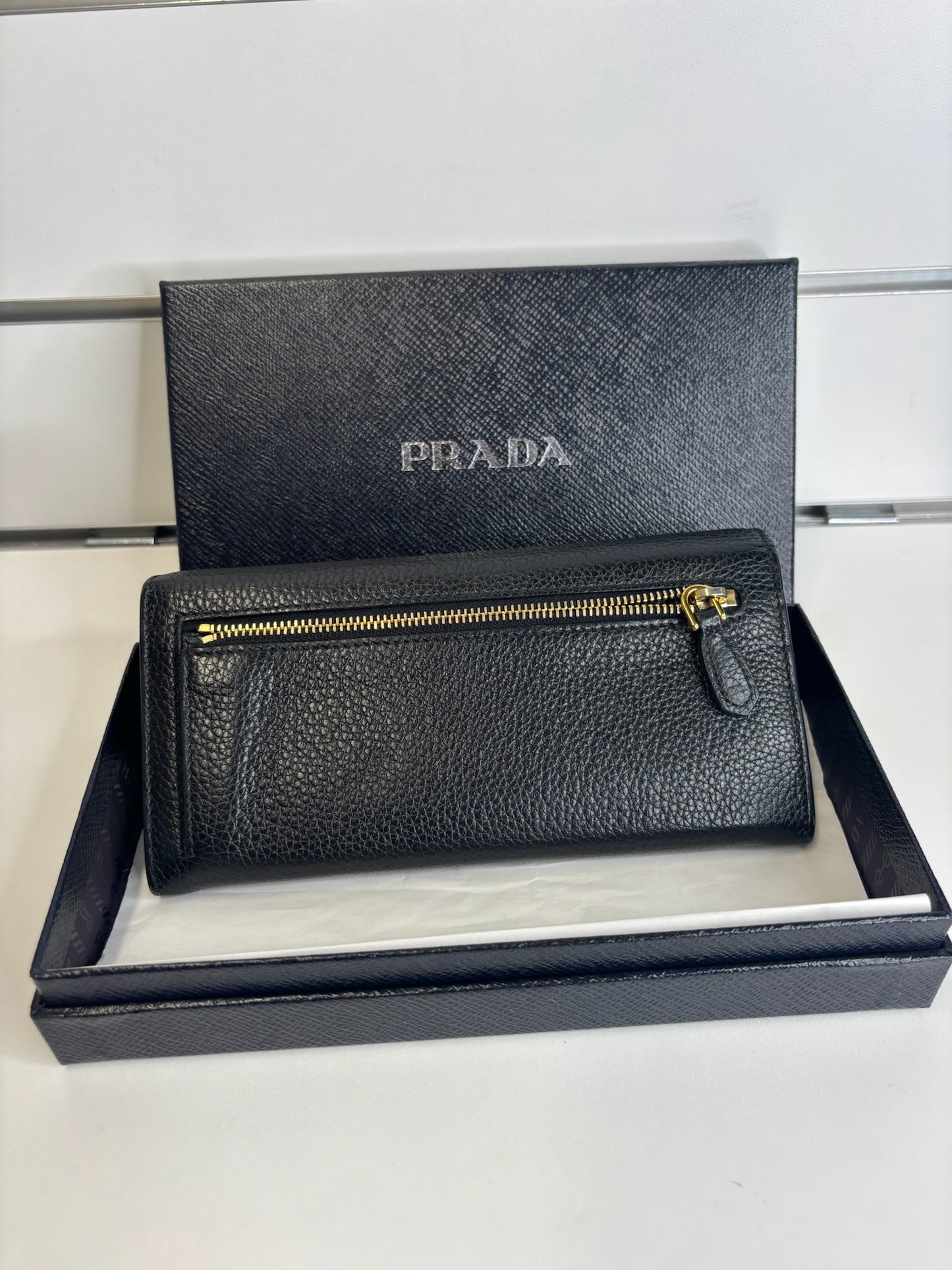 Prada Vitello Grain Leather Continental Long Wallet K76