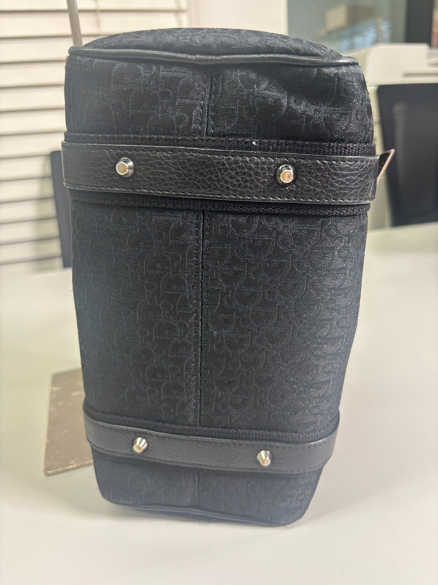 Dior Black Fabric Oblique Diorissimo Boston Small Tote Bag (V527315W)