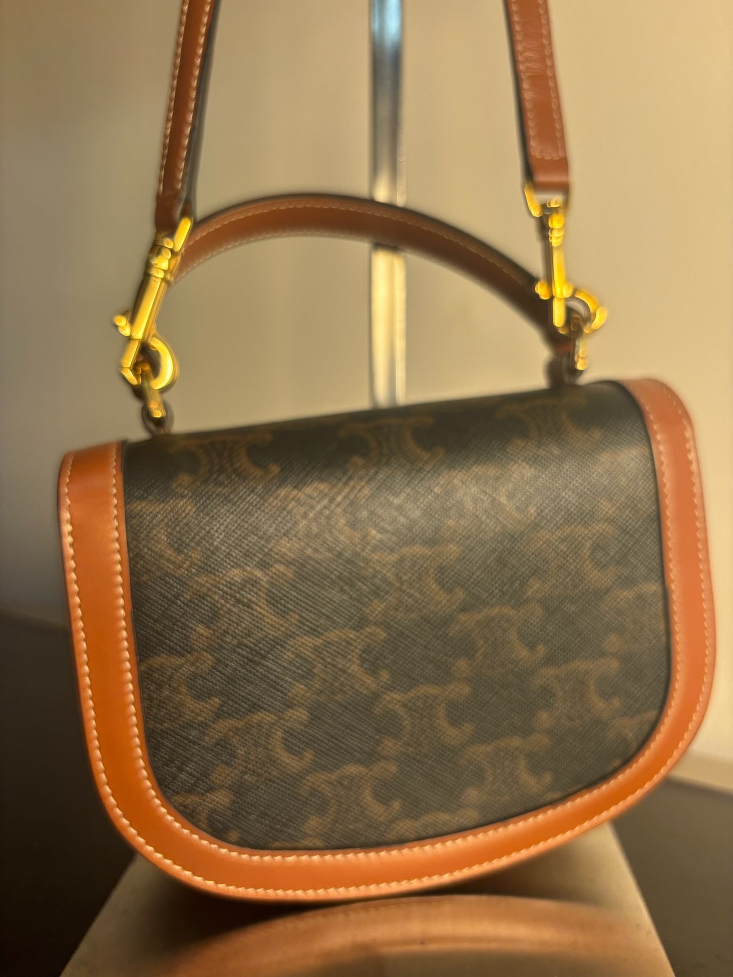 Brown PVC Canvas Mini Crossbody Bag 10K502EWU (V035130504P)