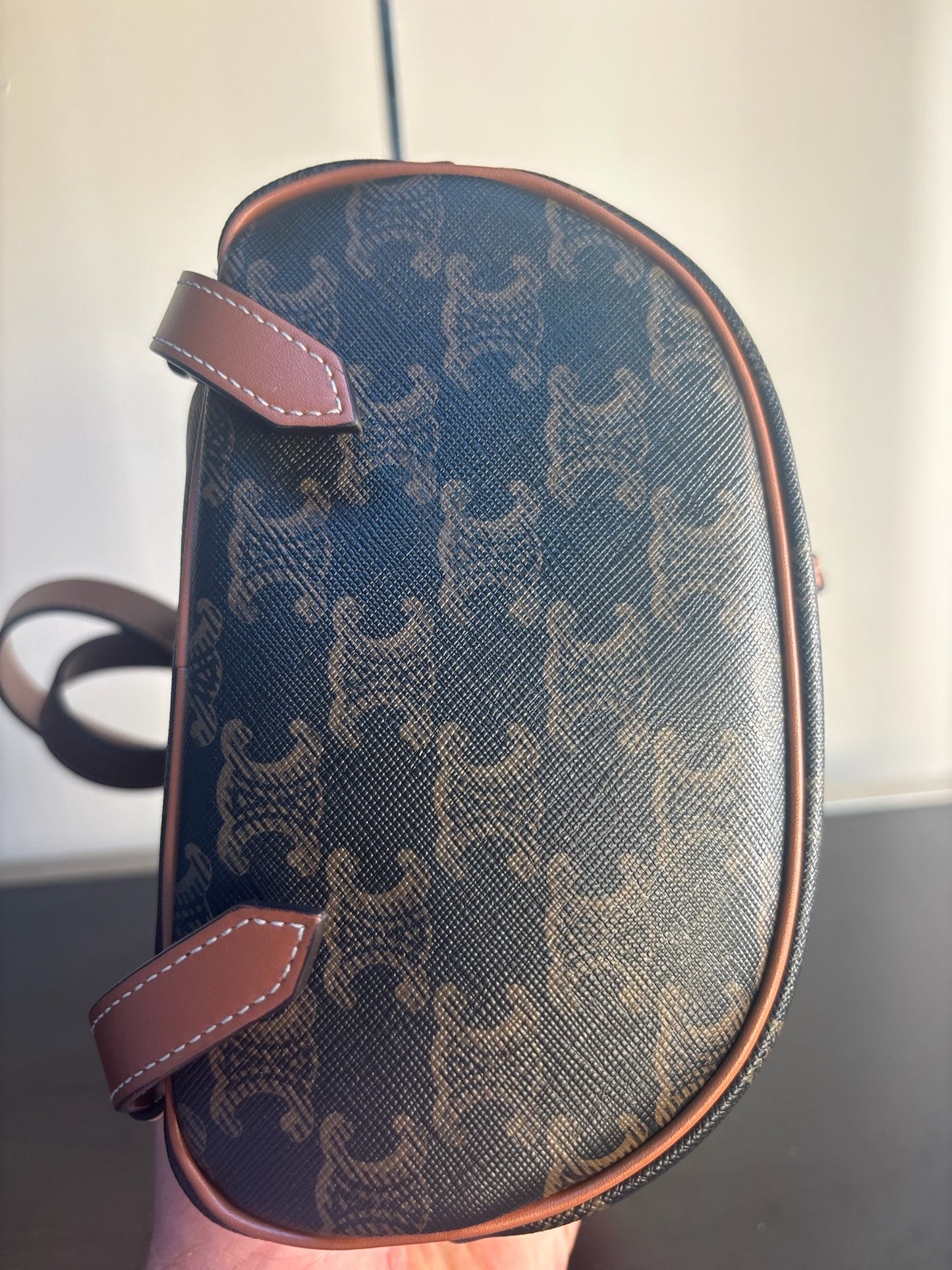 Celine Brown PVC Canvas Mini 197662 (V035140330H)