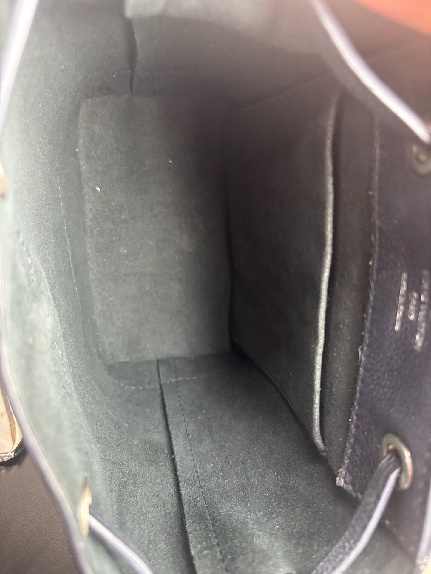 Louis Vuitton Black Calfskin Lockme Mini Backpack