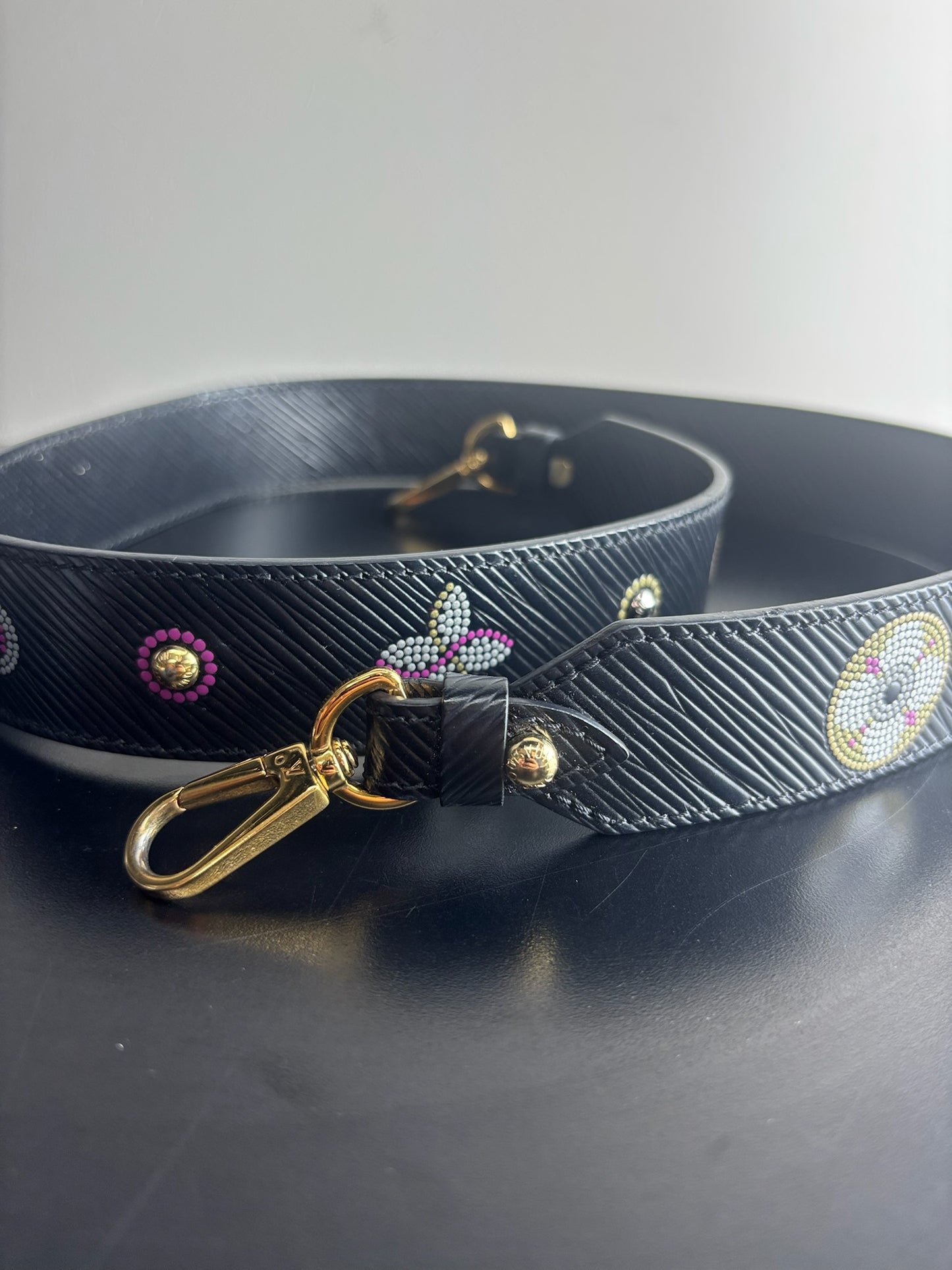 Louis Vuitton Epi Bead Embroidery Print Bandouliere Shoulder Strap