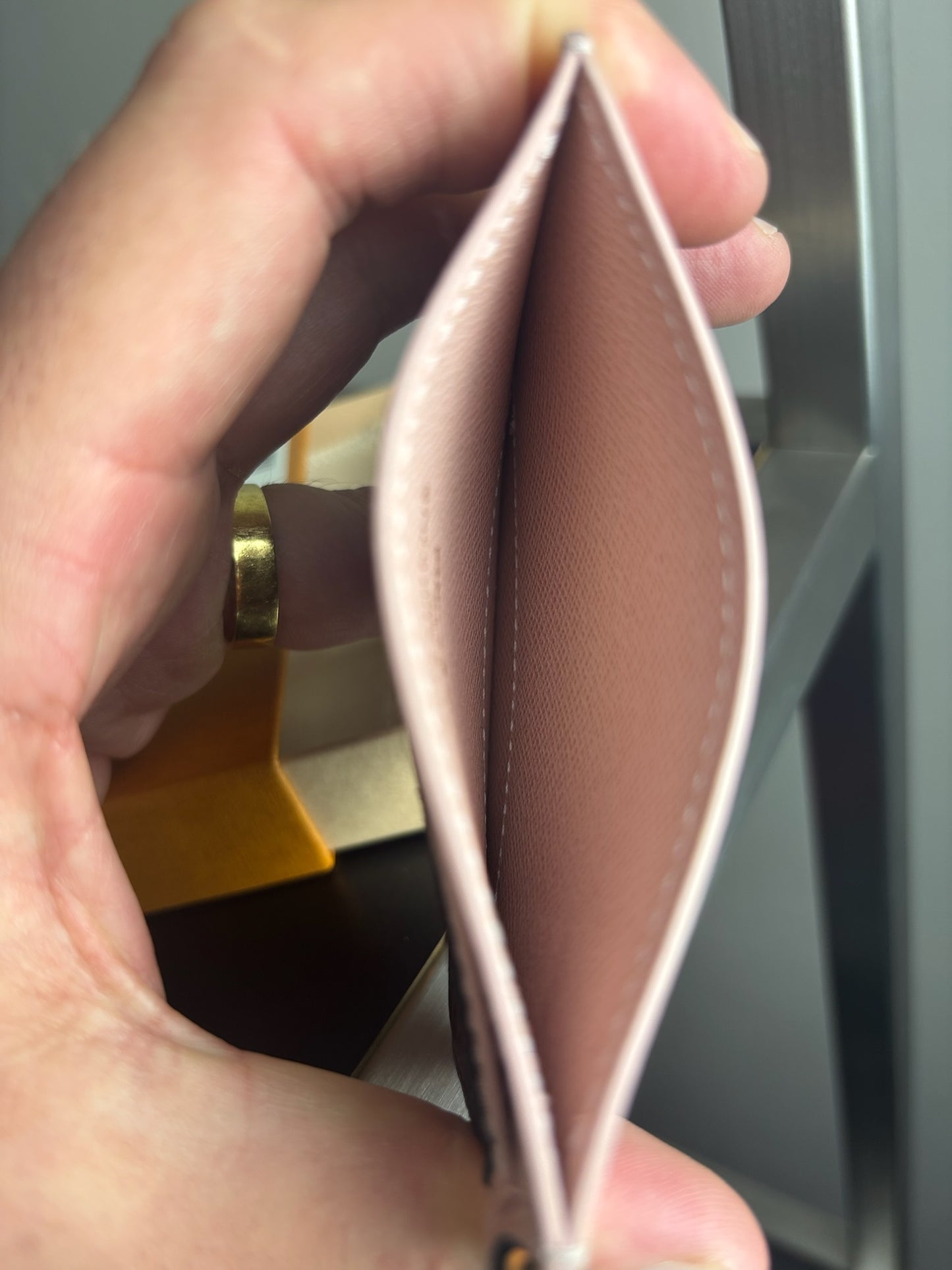 Louis Vuitton Monogram LV Charms Card Holder in Rose Ballerine pink