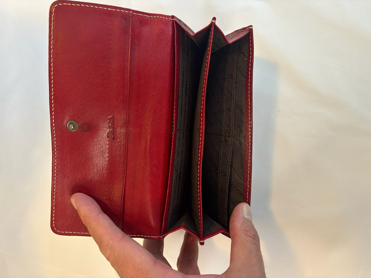 Fossil Red Leather Wallet