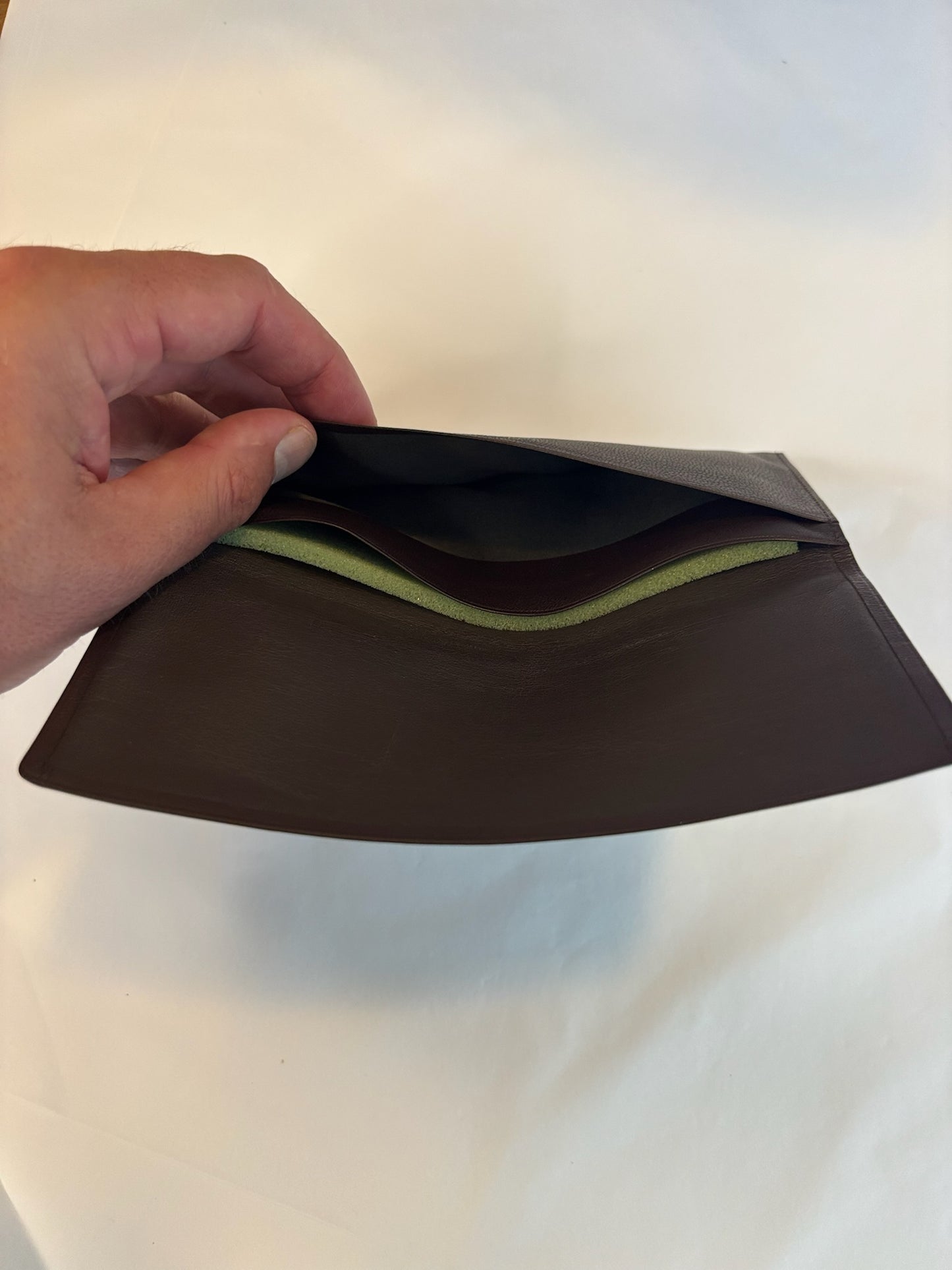 Chocolate Brown Leather Flap Wallet