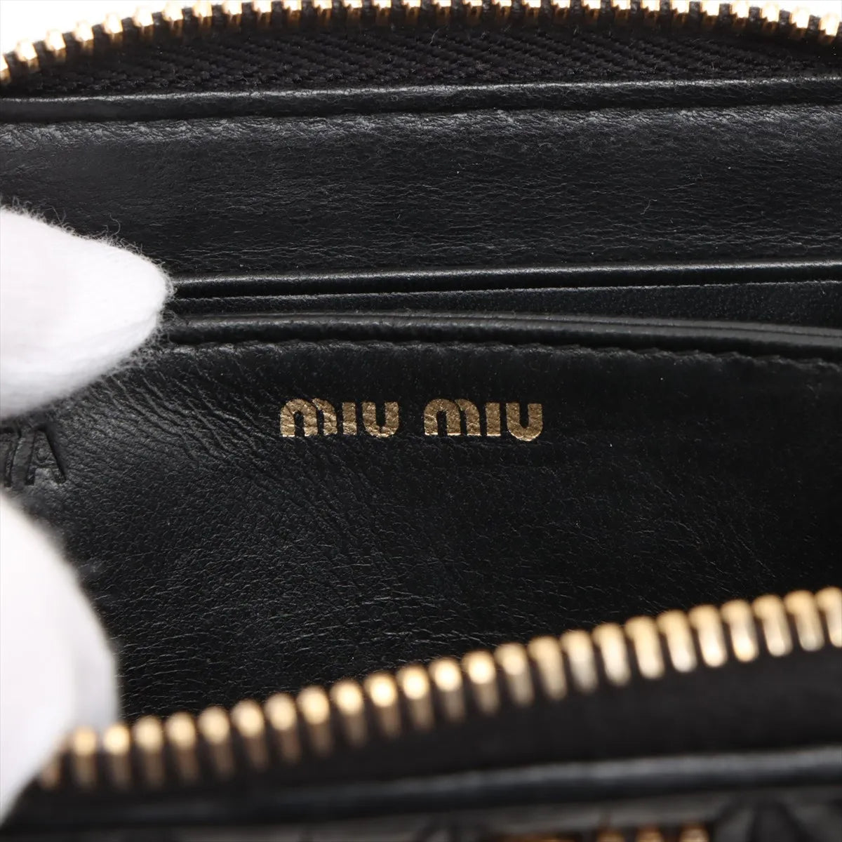 Miu Miu Matelassé Leather Coin Purse Black (SB08-1640)