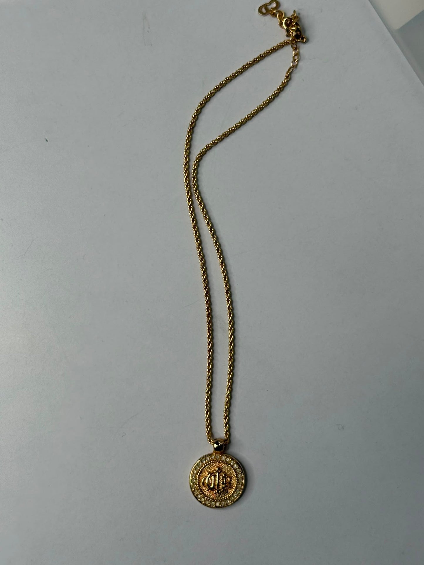 Christian Dior Coin Pendant Necklace