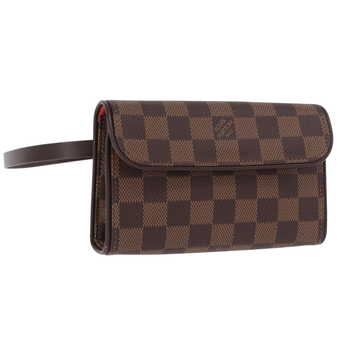 LOUIS VUITTON Damier Ebene Pochette Florentine Waist Bag N51856 LV Auth ar13959V