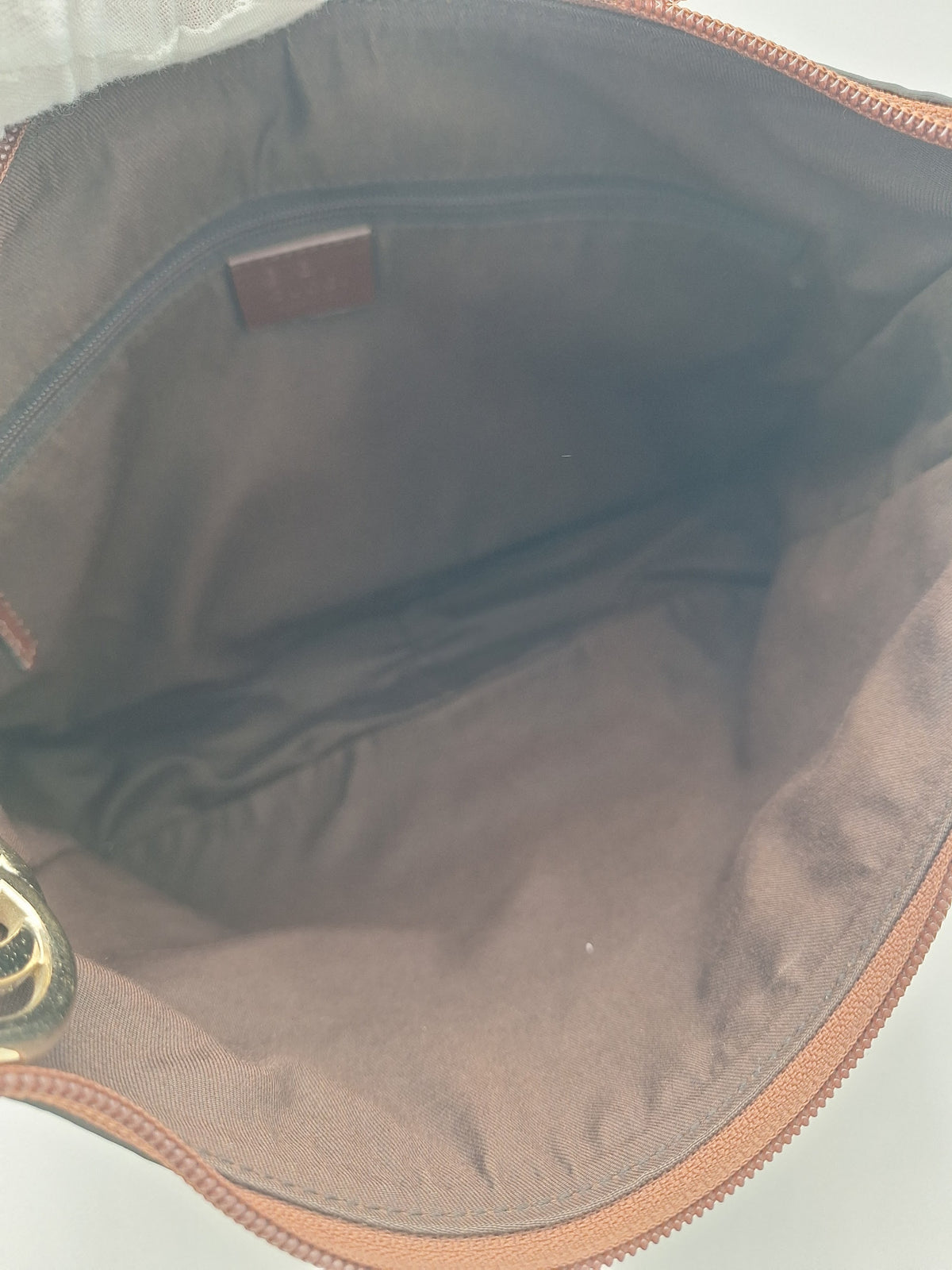 Gucci GG Metallic Canvas Hobo Bag Gold