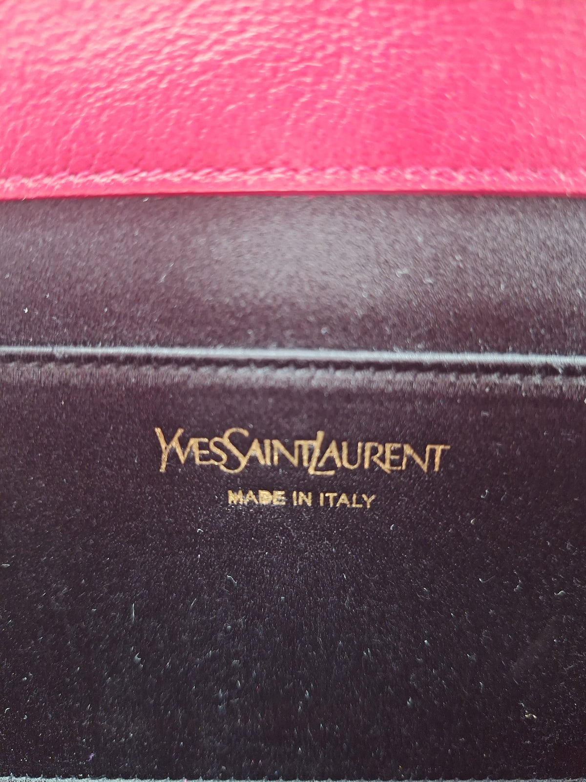 Saint Laurent Belle de Jour Leather Clutch Pink