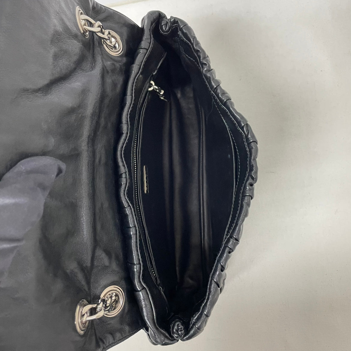 Prada Black Leather Nappa Gaufre Lock ONE Shoulder Bag BT0939 (V1615831)