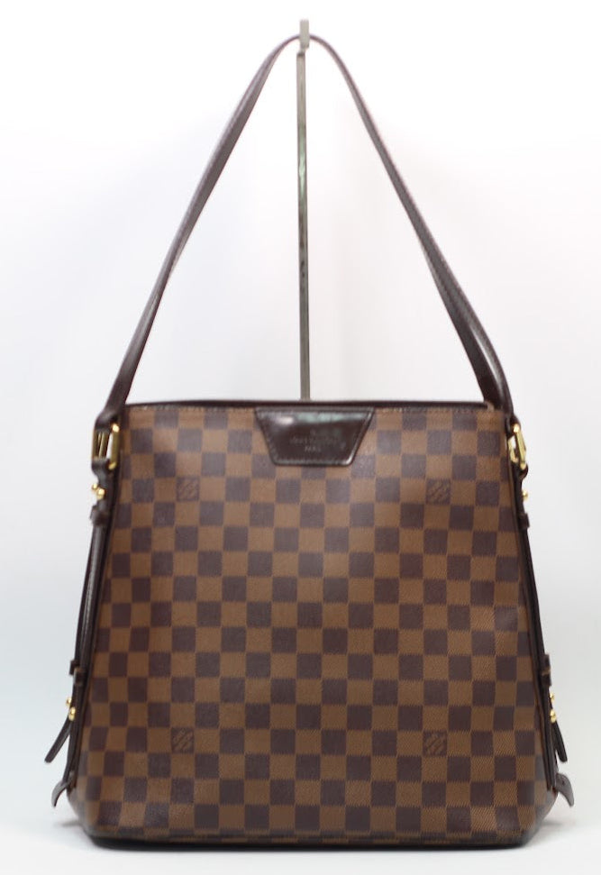 Louis Vuitton Brown PVC Damier Ebene Canvas Cabas Rivington ONE Shoulder Bag N41108