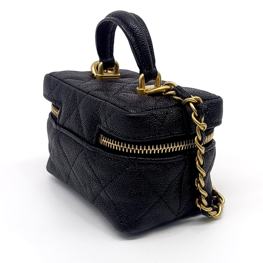 CHANEL CAVIAR VANITY MINI CHAIN CROSSBODY BAG (JP)
