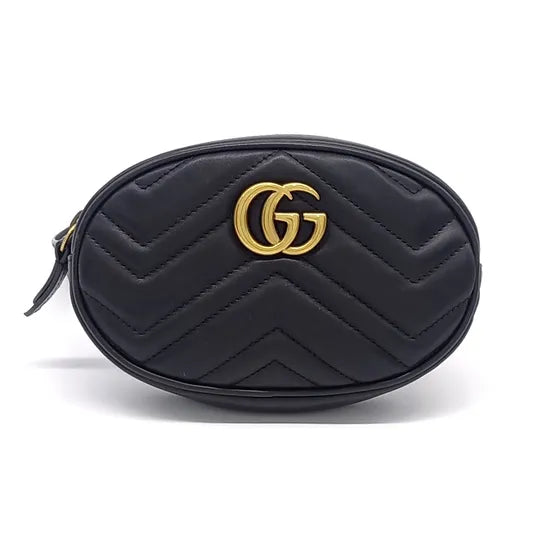 GUCCI GG MARMONT MATELASSÉ BELT BAG (476434) (JP)