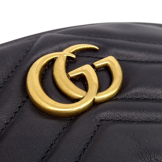 GUCCI GG MARMONT MATELASSÉ BELT BAG (476434) (JP)
