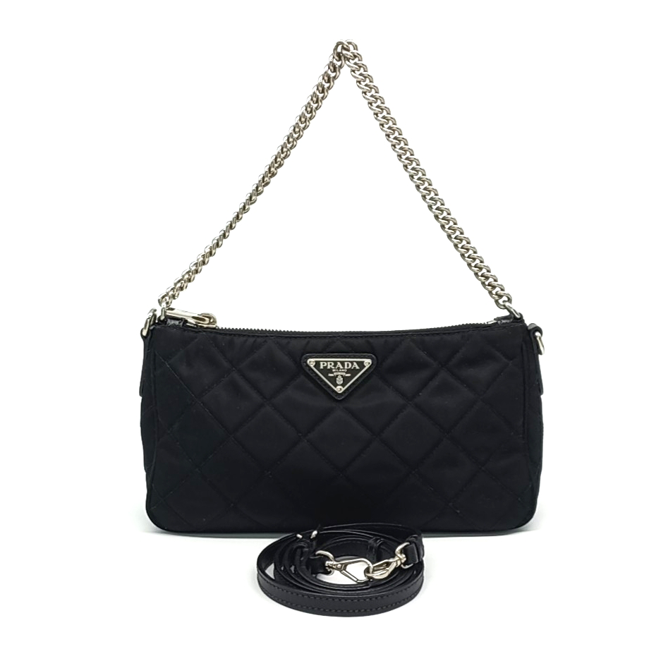 Prada Tessuto Quilted Chain Shoulder Bag (10570751)