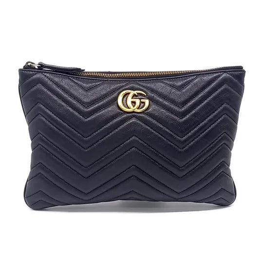 GUCCI GG MARMONT CLUTCH (525541) Black (JP)