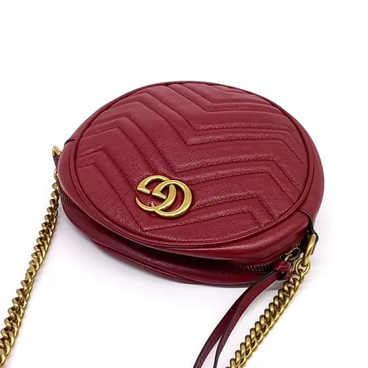 GUCCI MARMONT ROUND SHOULDER BAG (550154) (JP)