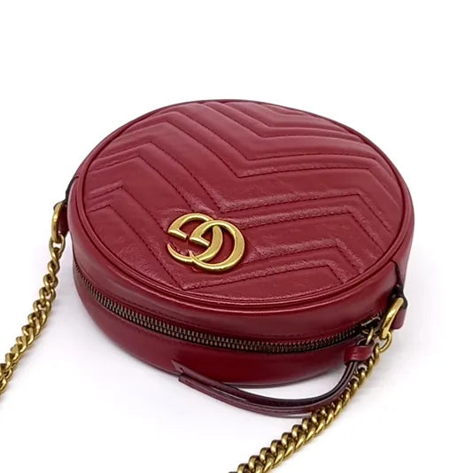 GUCCI MARMONT ROUND SHOULDER BAG (550154) (JP)