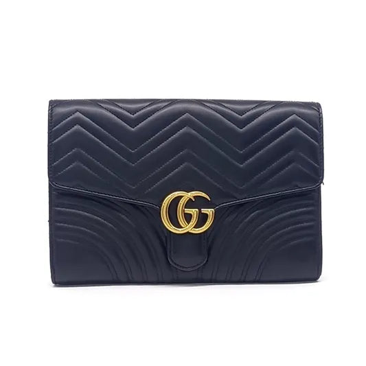 GUCCI MARMONT MATELASSÉ CLUTCH (498079) (JP)