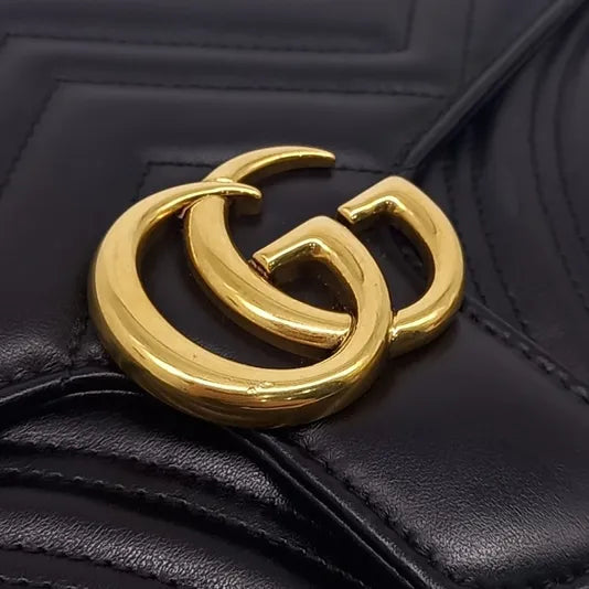 GUCCI MARMONT MATELASSÉ CLUTCH (498079) (JP)
