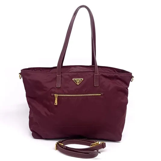 PRADA FABRIC TOTE AND SHOULDER BAG (JP)