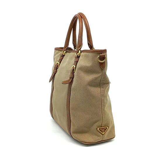 PRADA FABRIC TOTE AND SHOULDER BAG (JP)