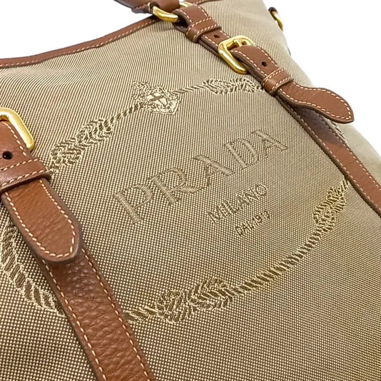 PRADA FABRIC TOTE AND SHOULDER BAG (JP)