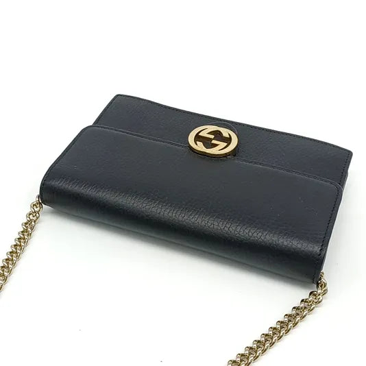 GUCCI INTERLOCKING CHAIN CROSSBODY BAG (510314) (JP)