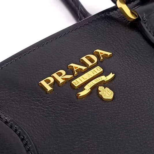 PRADA GLACÉ CALF TOTE AND SHOULDER BAG (1BA164) (JP)
